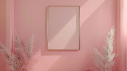 mockup frame in home interior