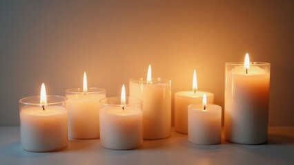 Warm Candles: Serene Ambiance for Relaxation & Remembrance