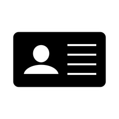 Employee clerk card icon, driver license, identification card icon. ID Card icon.