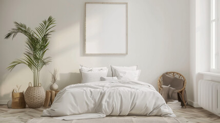 mockup frame in home interior