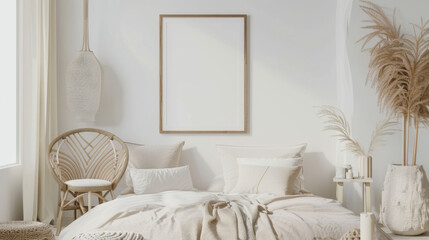 mockup frame in home interior
