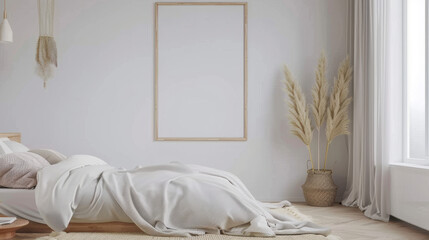 mockup frame in home interior