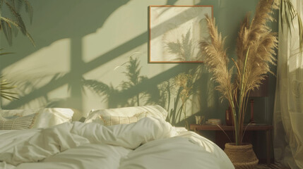 mockup frame in home interior