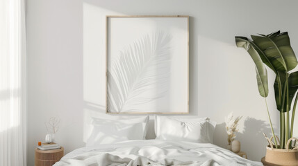 mockup frame in home interior