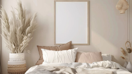 mockup frame in home interior