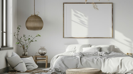mockup frame in home interior