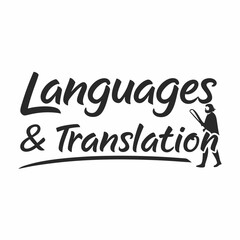 Obraz premium Languages and translation services professional design element