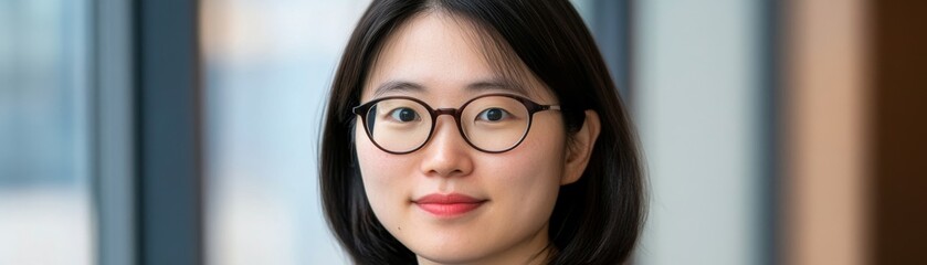 Woman with Glasses Near Window, Portrait Photography, Headshot Portrait, Headshot