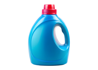 Plastic detergent bottle  isolated on white background