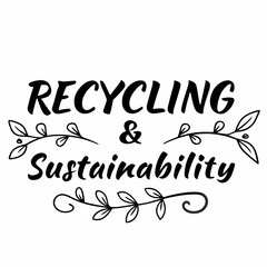 Recycling sustainability eco friendly design element