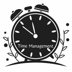 Time management alarm clock business concept
