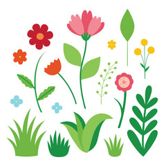 various-types-of-flowers-grass-bushes-shrub-and-sm (2).eps