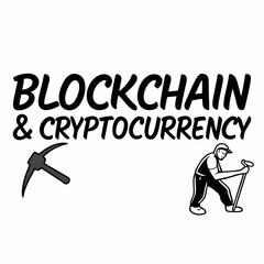 Blockchain cryptocurrency miner pickaxe digital asset