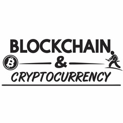 Blockchain cryptocurrency bitcoin digital finance technology vector graphic