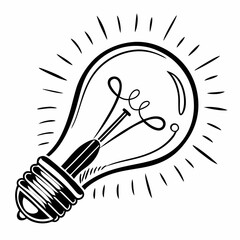 Bright idea lightbulb inspiration innovation concept