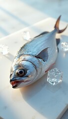 Fresh Silver Fish on Ice