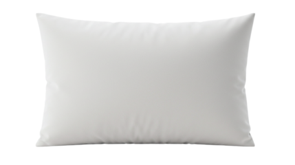 Soft white pillow isolated on a neutral background  
