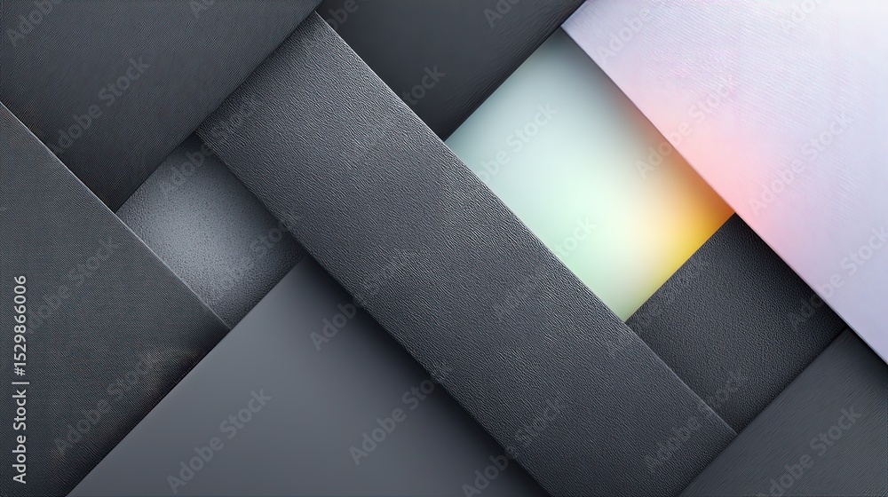 Poster abstract geometric black and gray grid design with smooth textures
