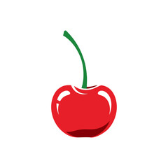 red cherry isolated on white