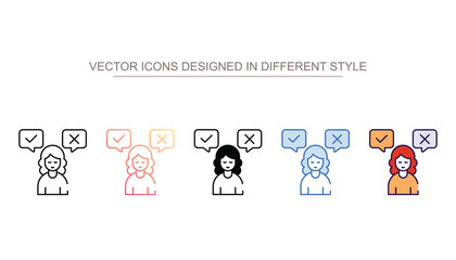Decision icon design with white background stock illustration
