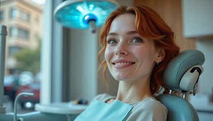 Happy Woman at the Dentist