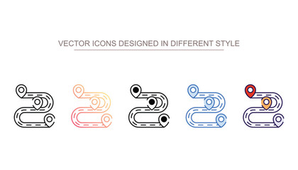 Roadmap icon design with white background stock illustration