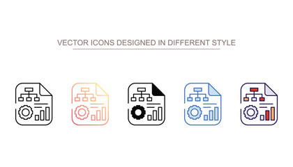Project Planning icon design with white background stock illustration