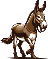 Fototapeta premium a vector illustration Donkey