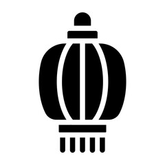 Fototapeta premium Red Lantern Vector Glyph Icon Design