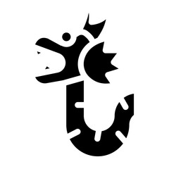 Year of the Dragon Vector Glyph Icon Design