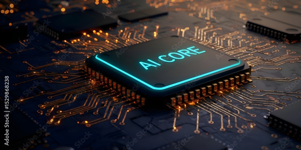 Aufkleber ai core the future of artificial intelligence processing units