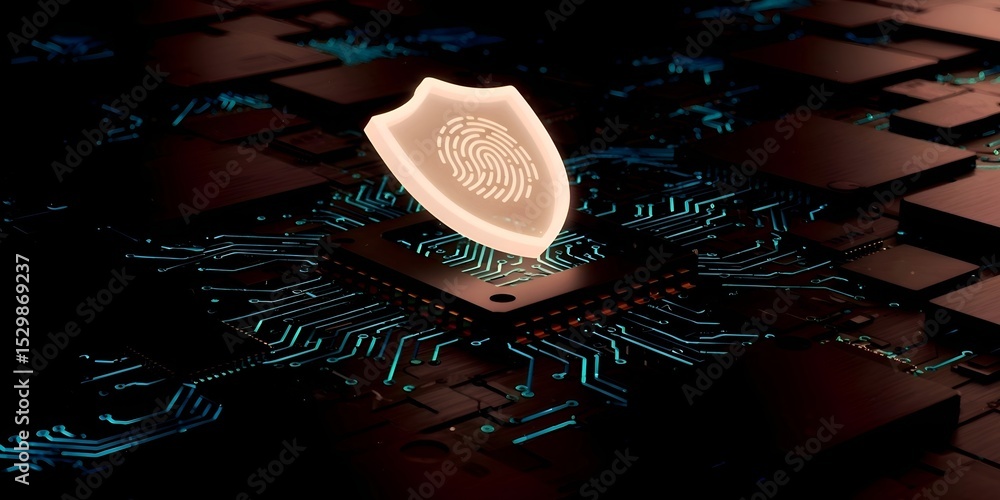 Aufkleber digital security protecting your data with advanced biometric technology in 2024