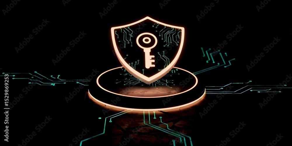 Aufkleber digital security key to protecting your data in the modern age