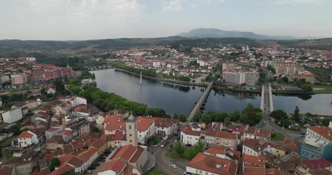 City of Mirandela, Portugal Aerial View