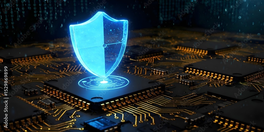 Poster digital shield protecting your data in the age of cyber threats