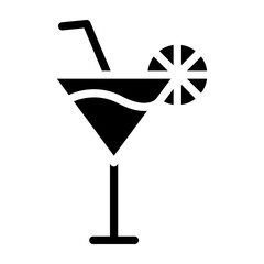Margarita Glass Vector Glyph Icon Design