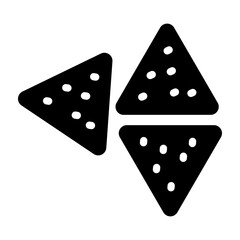 Tortilla Chips Vector Glyph Icon Design