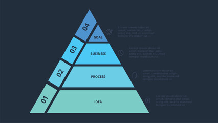 Creative concept for infographic with 4 steps, template for web on a black background.