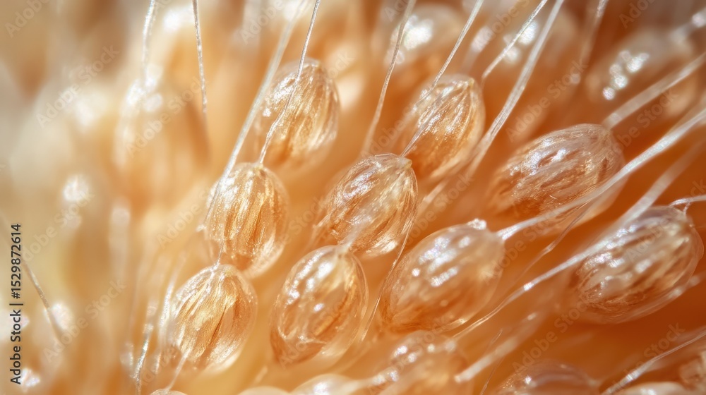 Poster close up view of seed pods in a natural context