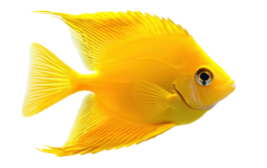 Yellow fish with a smile on its face