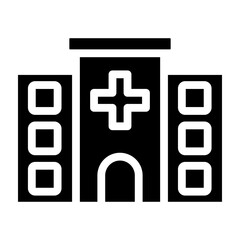 Fototapeta premium Hospital Vector Glyph Icon Design