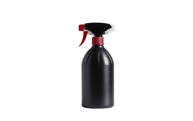 Obraz premium Black spray bottle with a red handle