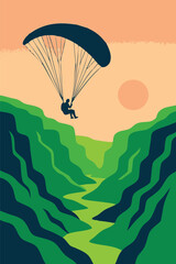 paraglider in the mountains