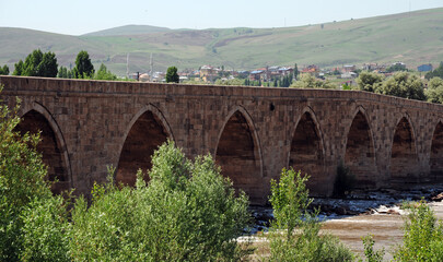 The Historical Kesik Bridge, located in Sivas, Turkey, was built in the 13th century.