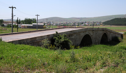 The Historical Kesik Bridge, located in Sivas, Turkey, was built in the 13th century.