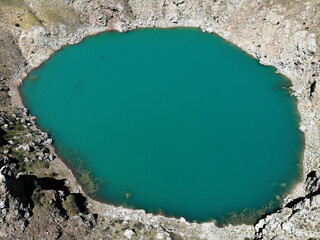 A view from Kizilcan Lake in Zara, Sivas, Turkey.