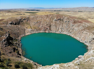 A view from Kizilcan Lake in Zara, Sivas, Turkey.