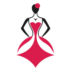 Sketch Style Fashion Illustration Vector Logo