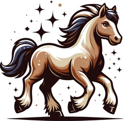 Obraz premium Vector illustration of a Horse