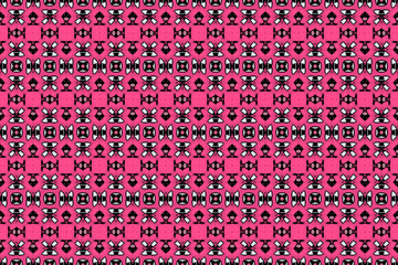 Seamless Tile Fabric Wallpaper Texture Art Visual Decoration Luxury Symmetric Digital Template Geometric Graphic Textile Shape Cloth Interior Design Perspective Endless Fashion Background Pattern.